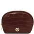 Vera - Croc print leather toiletry case